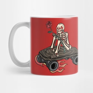 Upset Skater, Upset Skull, Skate on Board Mug